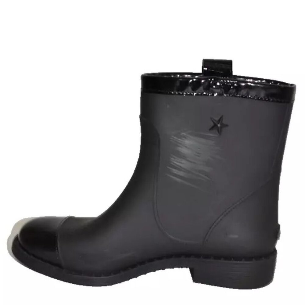 Jimmy Choo Edie Rain Boots Black Size 37 DD445 - Picture 2 of 6